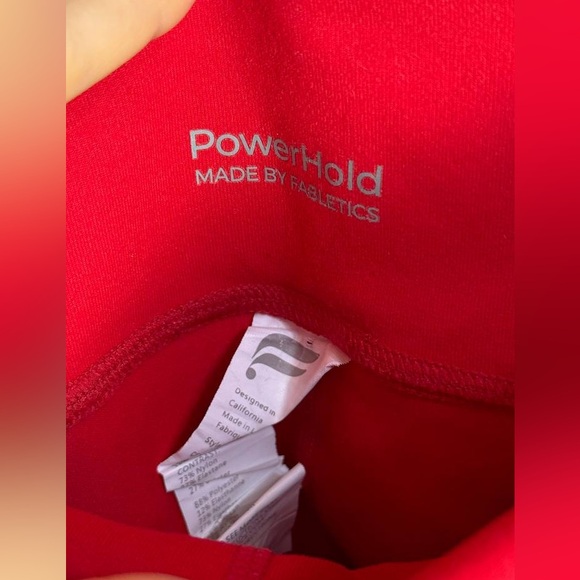 Red High waisted Fabletics leggings size small like new - Picture 4 of 5